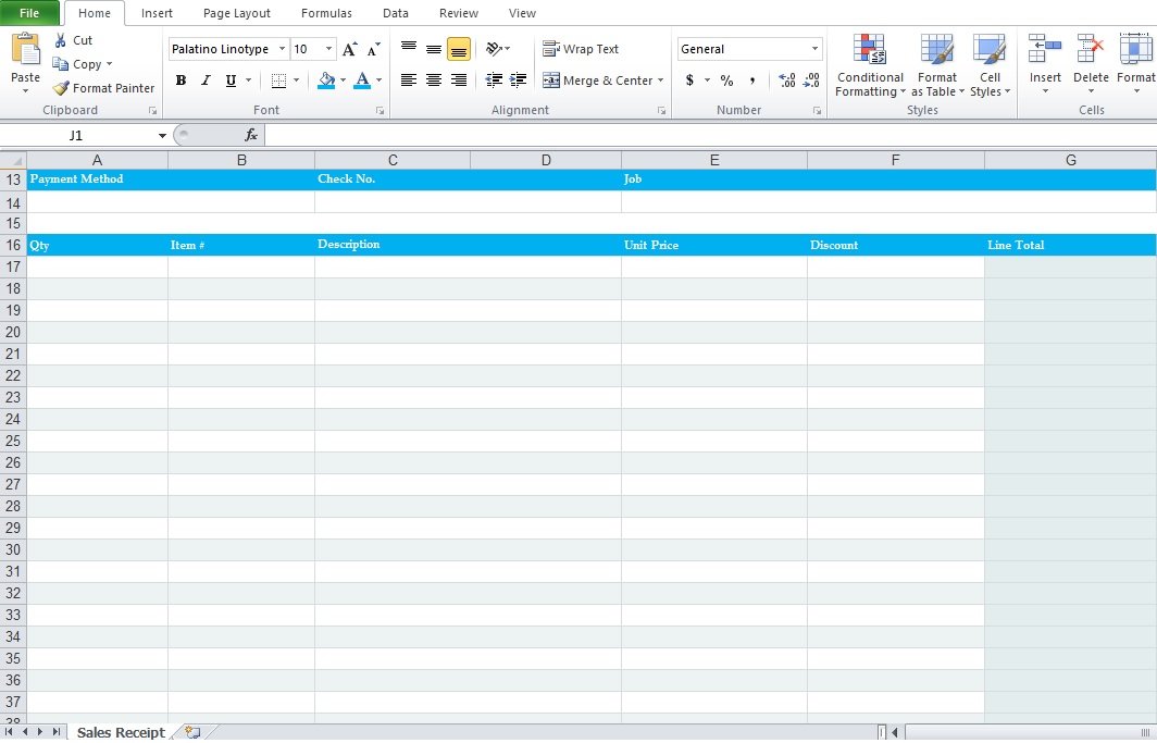 Sales Receipt Template Excel Word PDF Excel TMP