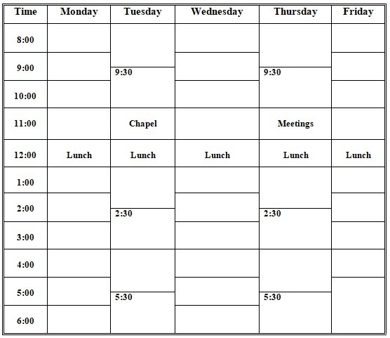 9 Free Printable Class Schedule Templates Word Excel Excel Tmp