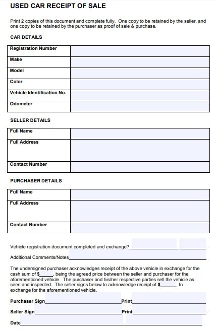 Sales Receipt Template (Excel, Word, PDF) - Excel TMP