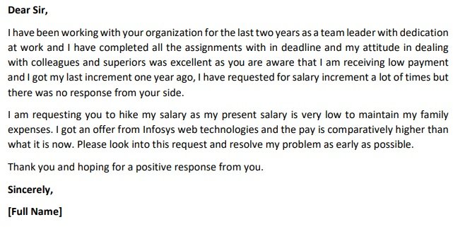 Salary Increase Letter Template (Word, PDF) - Excel TMP