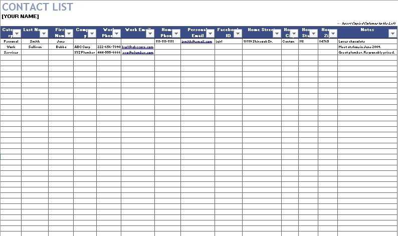 Free Client Database Template Excel PDF Excel TMP