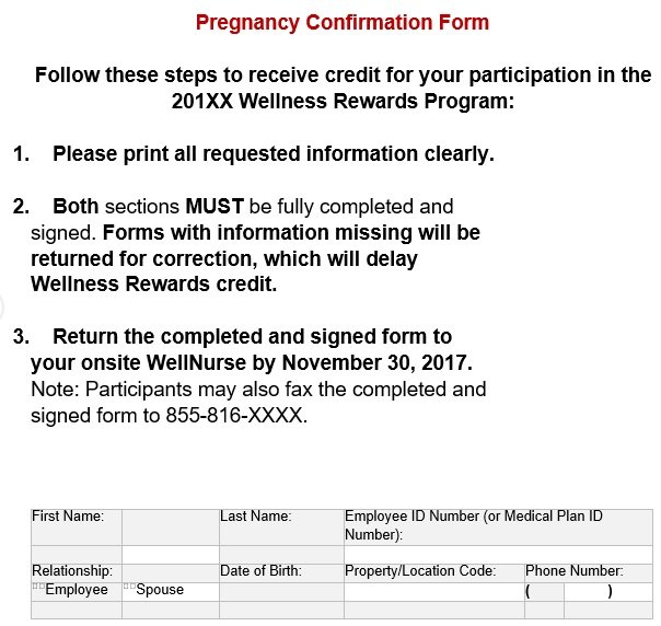 Free Printable Pregnancy Verification Form Ms Word Excel Tmp 4440